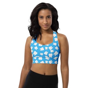 Dental Hygiene Sports Bra, Tooth Printed Sports Bra, Women Teeth Sports Bra, Athletic Bra, Gym Workout Bra, Yoga Bra, Fitness Bra, Gifts