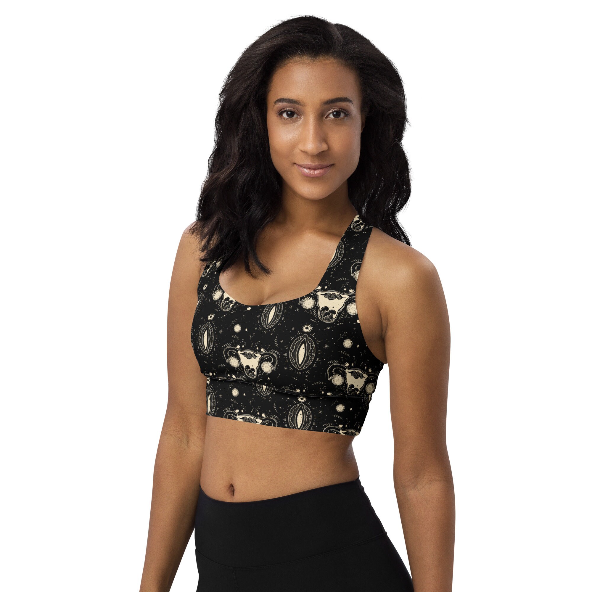 Gynecologist Sports Bra, Female Anatomy Printed Sports Bra, Women