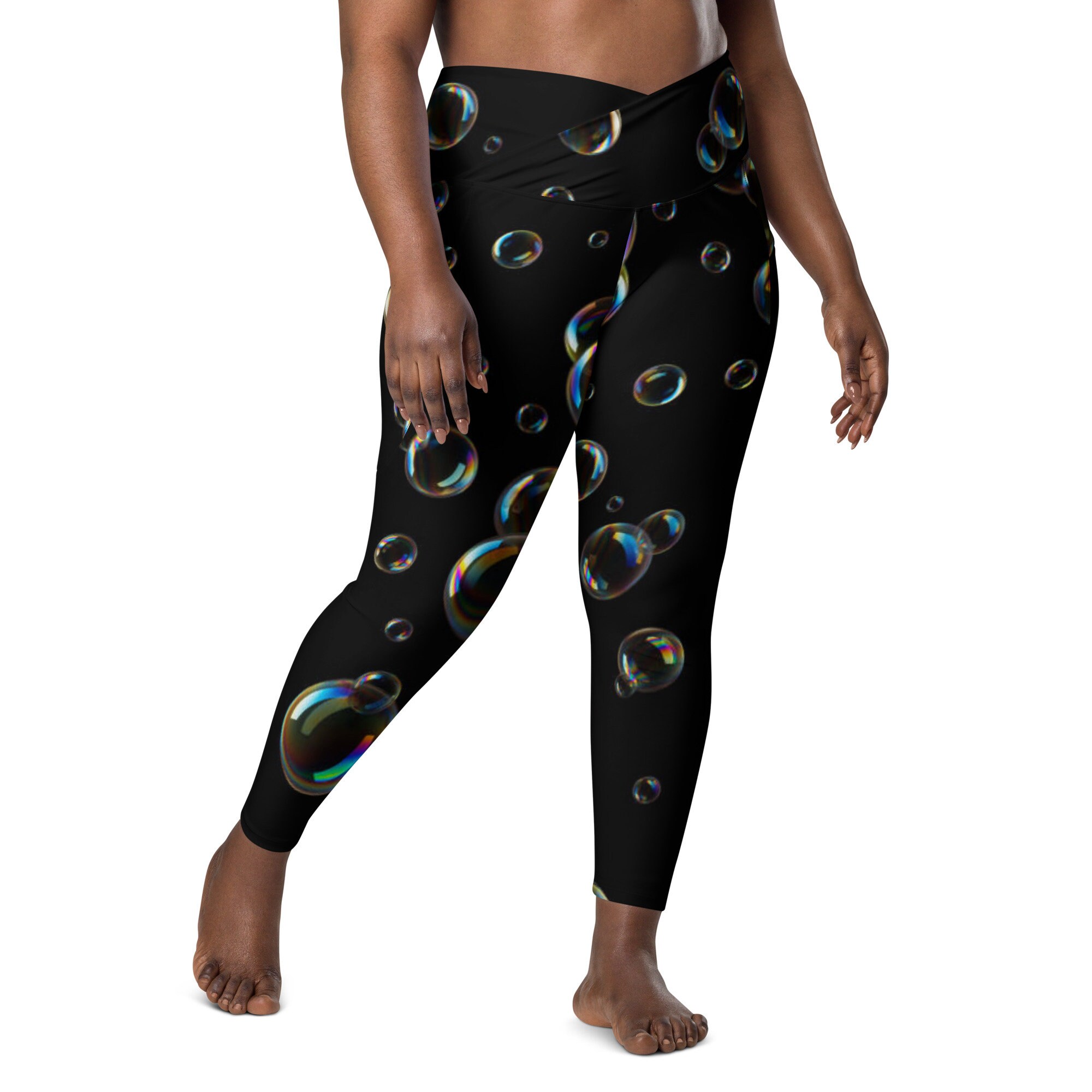 Leggings negros con bolsillos para mujer, pantalones de yoga