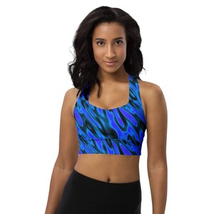 Burning Fire Pattern Sports Bra, Fire Print Sports Bra, Sexy Sports Bra, Fitness Bra, Workout Bra, Women Training Bra, Fire Flame Lover Gift