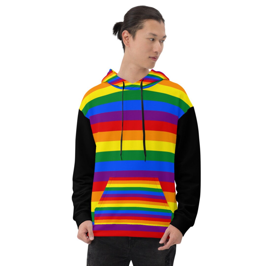 Rainbow Unisex Hoodie Pride Flag Hoodie Gay Pride Hoodie Etsy