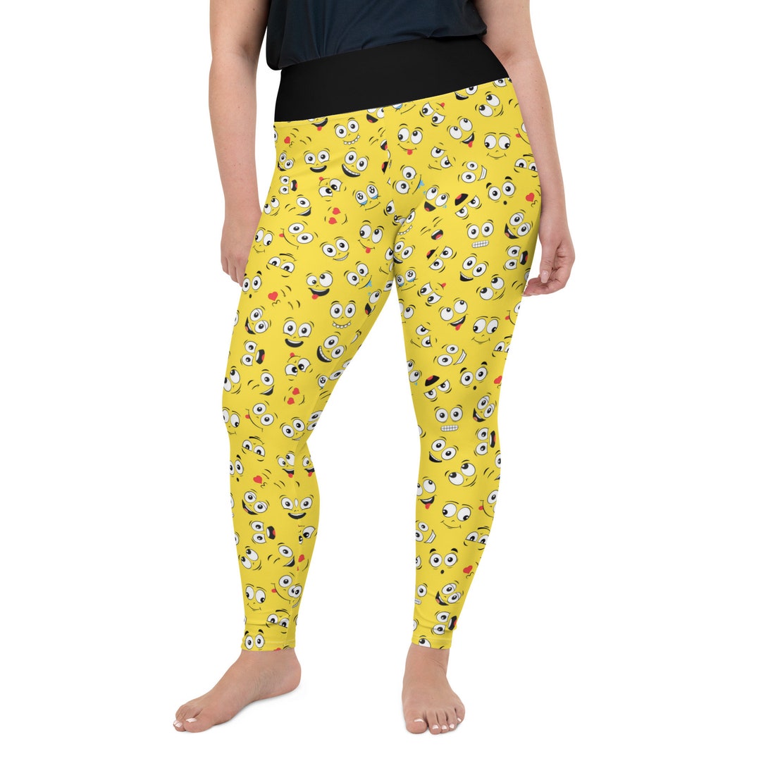 Emoji Dessert Pattern Print Women Leggings