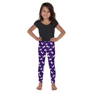 Unicorns Kids Leggings, Rainbow Printed Leggings, Toddler Leggings, Girls Activewear, Stretch Leggings, Birthday Leggings, Kids gifts
