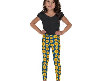 Sunflower Kids Leggings, Dance Leggings, Toddler Leggings, Soft Stretch Leggings, Floral Leggings, Activewear Leggings, Gifts for Kids