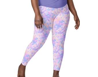 Colorful Tie Dye Leggings, Gym Workout Pants, High Waist Leggings with Pocket, Plus Size Stretch Leggings, Women Activewear Gifts