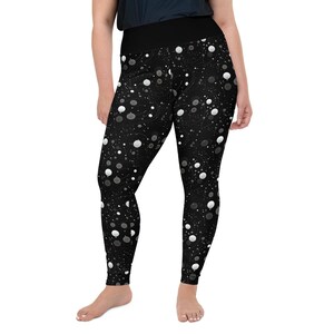 Polka Dot Printed Women Leggings, Gym Workout Exercise Fitness Leggings Oversized, All Over Print, Casual Wear, Activewear, Plus Size, Gift