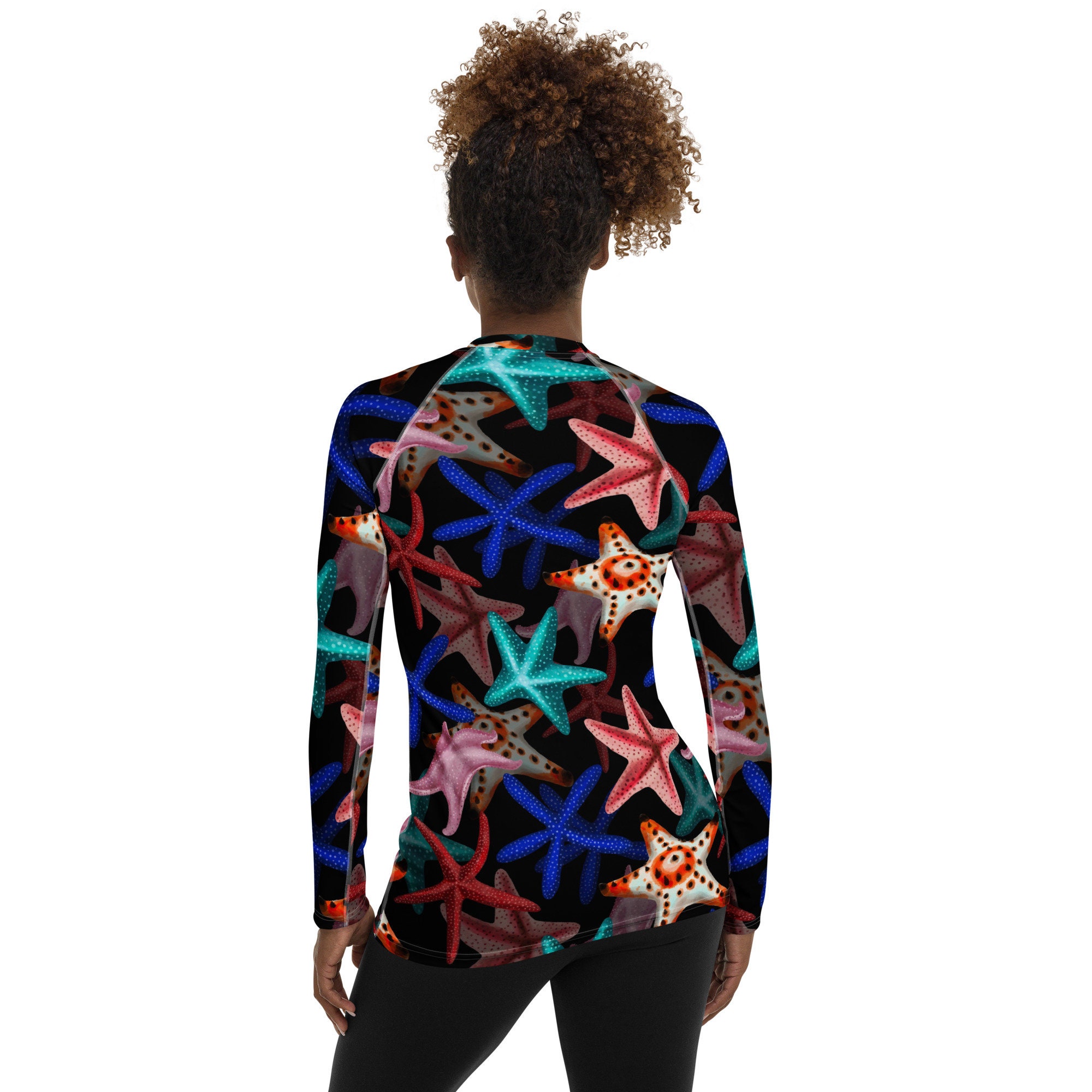 Under the Sea Starfish Ocean Rash Guard Nautical Marine Yoga - Etsy