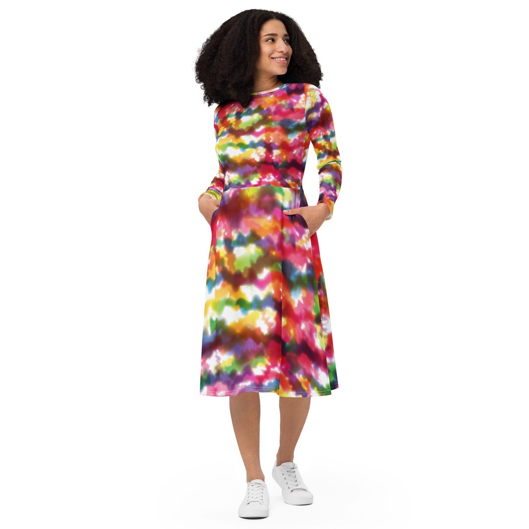 All The Vibe Tie Dye Midi Dress main image 1