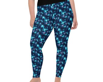 Science Neurology Printed Leggings, Gym Workout plus size Women Legging, Yoga Pants, Biology Student Leggings, Neurologist Gifts for Her