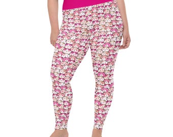 Kitty Cats Printed Women Leggings, Cat Lover Gifts, Cat Mom Gift, Kitten AOP Streetwear Leggings, Yoga Pant, Gym Workout Leggings, Plus Size
