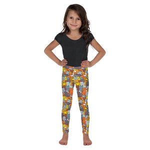 Cats Kitty Leggings, Toddler Leggings, Trendy Kids Pants, Birthday Leggings, Dance Leggings, Soft Stretch Leggings, Cat Lover Gifts for Kids
