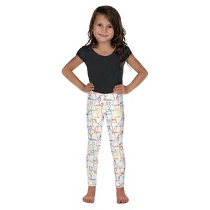 Cats Kitty Leggings, Toddler Leggings, Trendy Kids Pants, Birthday Leggings, Dance Leggings, Soft Stretch Leggings, Cat Lover Gifts for Kids