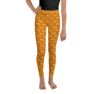 Pretzels Printed Leggings for Kids/Youth, Kids Foodie Tights, Children Leggings, All Over Print Soft Stretch Girls Leggings, Girls Gift