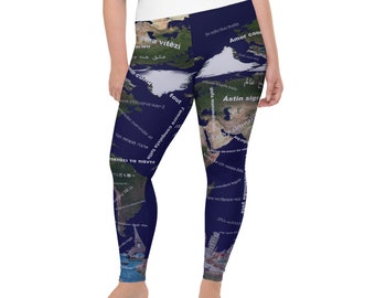 Love Conquers All Leggings, Multilingual Leggings, Plus Size Leggings,Yoga Workout Leggings, Printed Leggings, Gym Leggings,Fitness Leggings