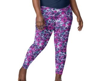 Colorful Tie Dye Leggings, Gym Workout Pants, High Waist Leggings with Pocket, Plus Size Stretch Leggings, Women Activewear Gifts