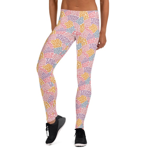 Trippy Hippie Good Vibes Printed Women Leggings, Peace Love Patterned Soft  Stretch Leggings, Fitness Yoga Leggings, Good Vibes Hippie Gifts -   Canada