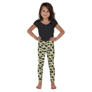 Palm Trees Leggings, Colorful Kids Leggings, Toddler Leggings, Cute Hawaii Aloha Tights, Unique Printed Leggings, Funny Children Leggings