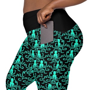 Nautical Octopus Printed Leggings for Women, Stylish Workout Leggings, High Waist Yoga Pants, Soft Stretchy Gym Leggings, Gift, Plus size