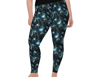 Disco Balls Printed Women Leggings, Wife Gift, Unique All Over Print Gym Workout Fitness Plus Size Leggings, Yoga Pants, Womens Activewear