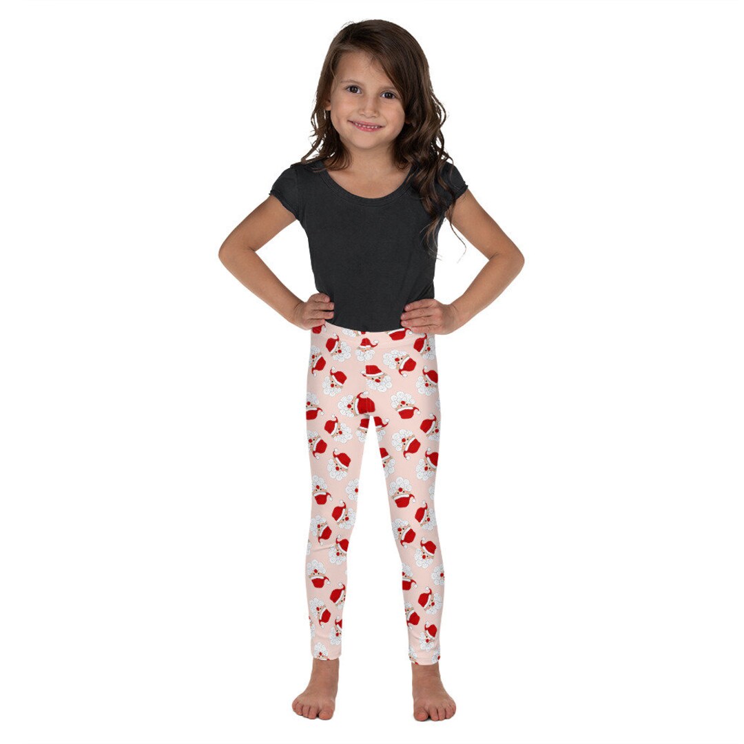 Kids Christmas Leggings, Festival Girls Leggings, Santa Claus Leggings,  Girls Activewear, Toddler Leggings, Dance Leggings, Kids Gifts 