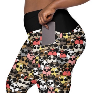Dog Leggings Women, Puppy Dog Plus Size Leggings, Crazy Dog Lady Dog Lover Gift, Dog Tights, Yoga Workout Pants Leggings, Dog Mom Gifts