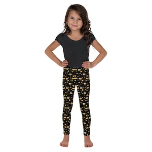Bumble Bee Leggings, Cute Kids Leggings, Toddler Leggings, Baby Girls Leggings, Dance Leggings, Gymnastic Leggings, Kids Gifts