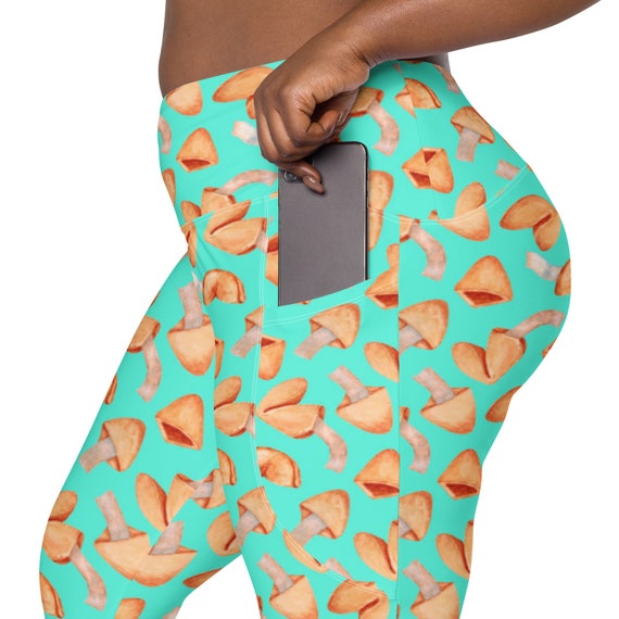 Fortune Cookie Leggings for Women Food 