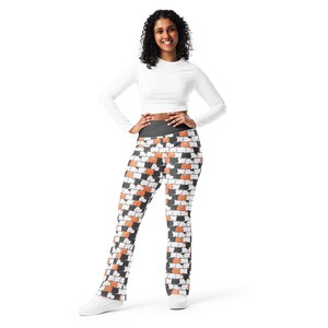 Kitty Cats Printed Flared Legging Pants for Women, Crazy Cat Lady Pants, Cat Owner Cat Mom Cat Lover Gift for Her, High Waist Kitten Legging