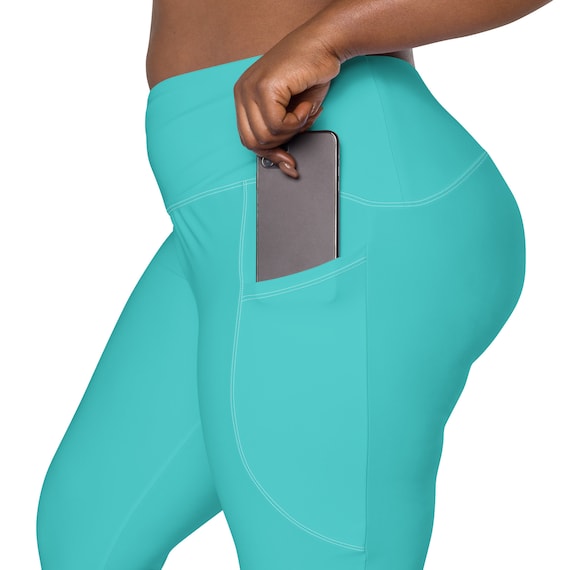 Solid Turquoise Teal Leggings for Women Stylish Workout Leggings High Waist Plus Size Yoga Pants Soft Stretchy Gym Bright Teal Leggings Etsy UK