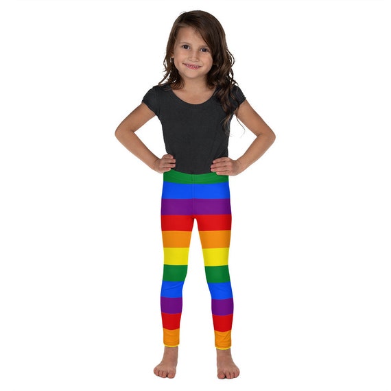 Rainbow Stripe Leggings, Kids Leggings, Stripped Leggings, Toddler Leggings,  Rainbow Tights, Printed Leggings, Rainbow Children Leggings 