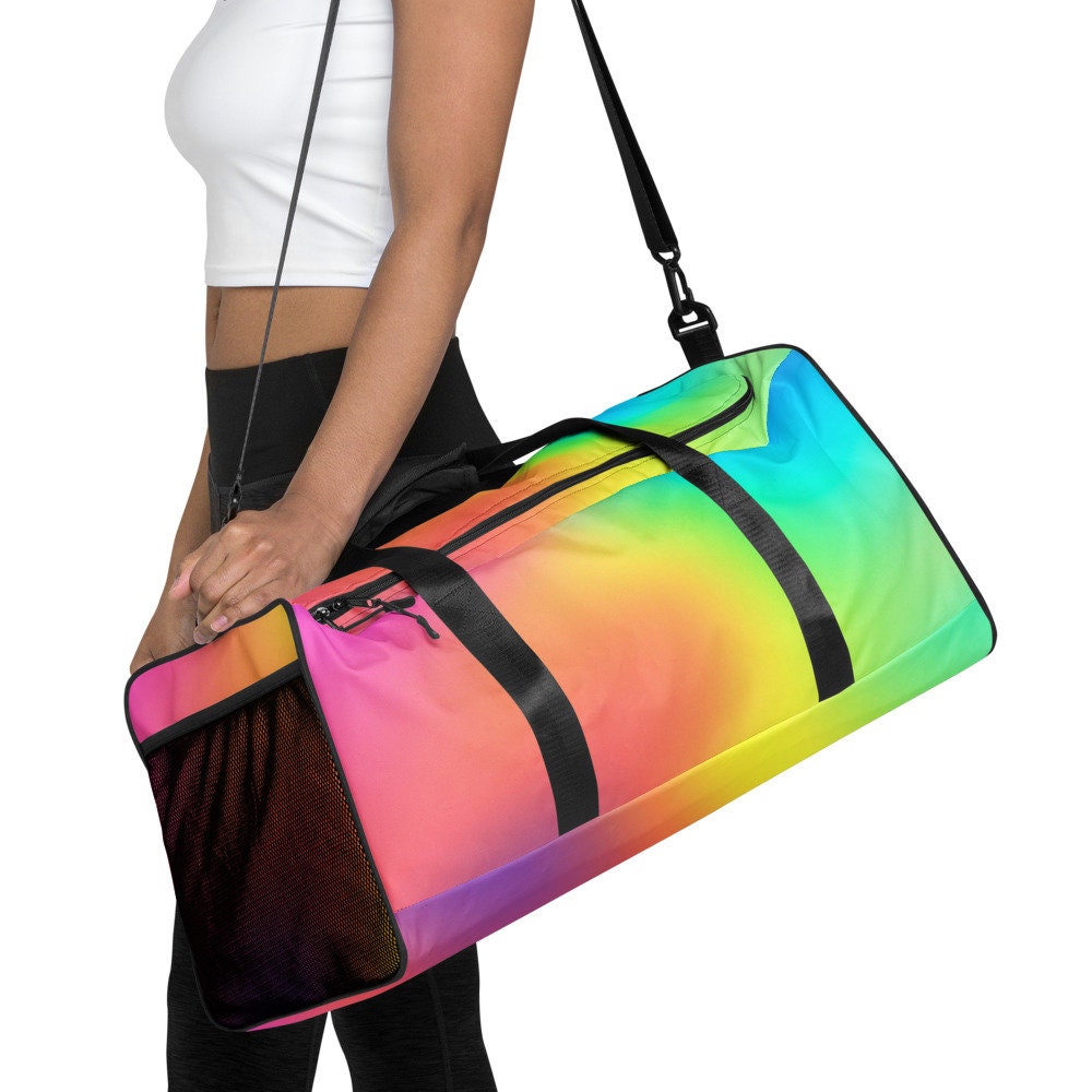 Rainbow Stripes Duffle Bag by Starflyer Art