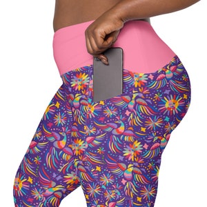Exotic Bird Print Leggings for Women, Stylish Workout Leggings, High Waist Plus Size Yoga Pants, Soft Stretchy Gym Leggings, Bird Lover Gift