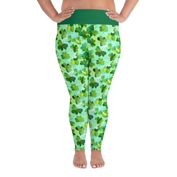 Shamrock Clover Leggings St Patrick 