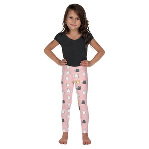 Cats Kitty Leggings, Toddler Leggings, Trendy Kids Pants, Birthday Leggings, Dance Leggings, Soft Stretch Leggings, Cat Lover Gifts for Kids