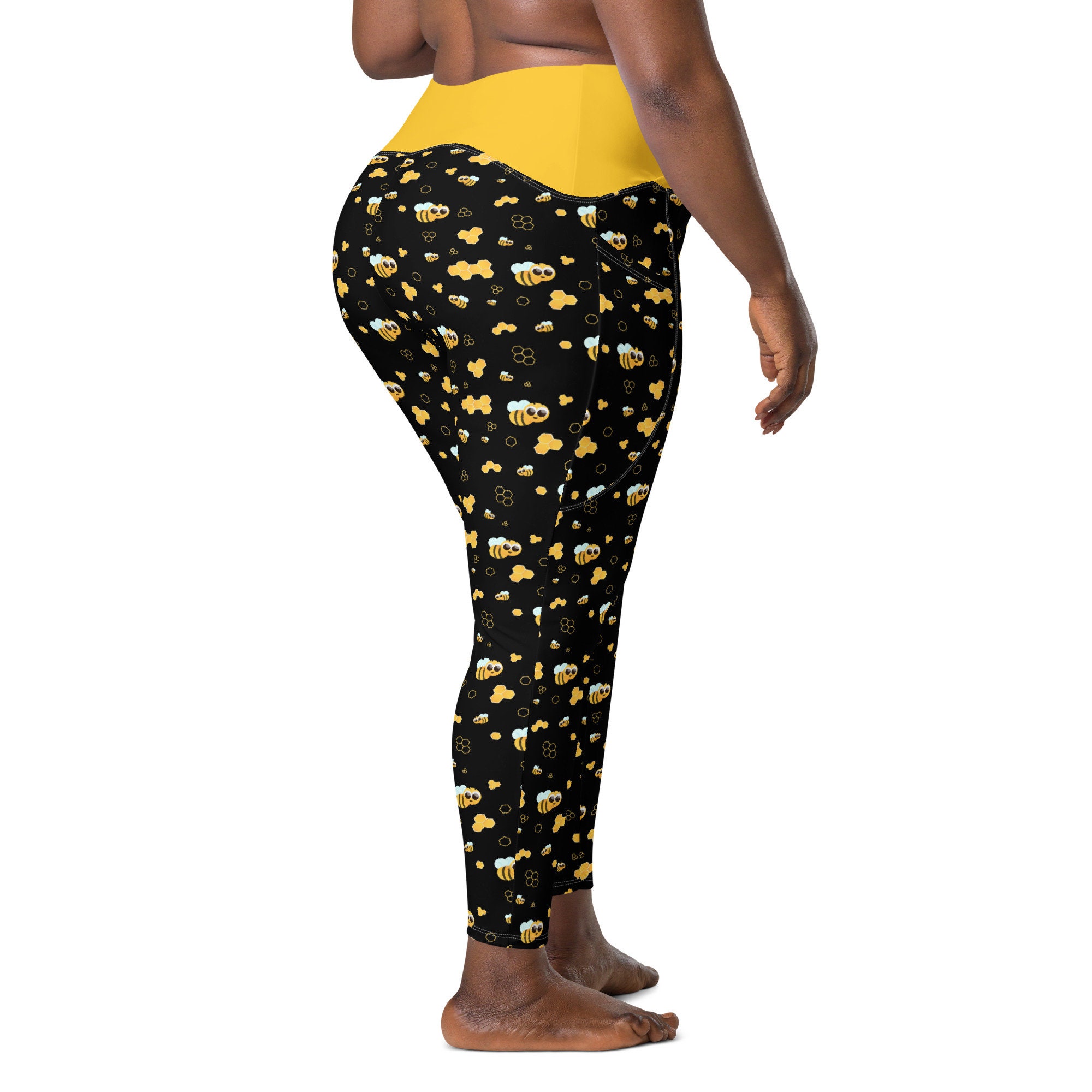 Bumblebee Leggings for Women, High-waisted Crossover Leggings With Pockets,  Sizes 2XS 6XL, Insect Printed Leggings, Womens Leggings -  Hong Kong