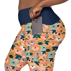 Dog Leggings Women, Puppy Dog Plus Size Leggings, Crazy Dog Lady Dog Lover Gift, Dog Tights, Yoga Workout Pants Leggings, Dog Mom Gifts