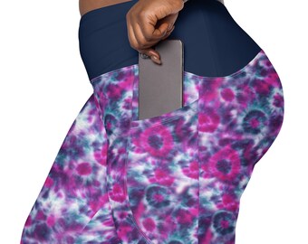 Tie-Dye Swirls Printed Leggings for Women, Stylish Workout Leggings, High Waist Yoga Pants, Soft Stretchy Gym Leggings, Gift, Plus Size
