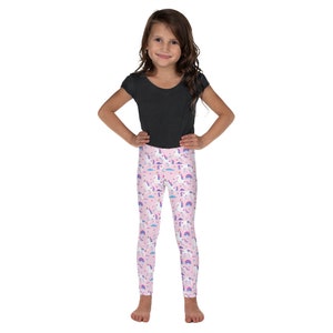 Unicorns Kids Leggings, Rainbow Printed Leggings, Toddler Leggings, Girls Activewear, Stretch Leggings, Birthday Leggings, Kids gifts