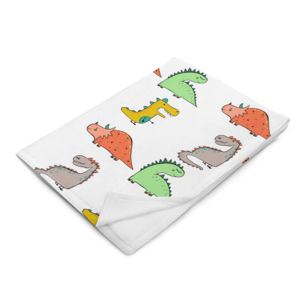 Soft throw Blanket with Dinosaurs for Kids Toddlers Babies Etsy