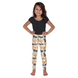 Cats Kitty Leggings, Toddler Leggings, Trendy Kids Pants, Birthday Leggings, Dance Leggings, Soft Stretch Leggings, Cat Lover Gifts for Kids