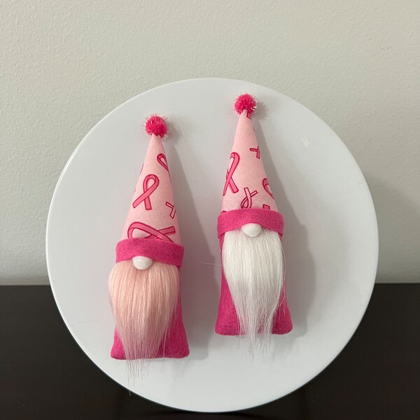 Breast Cancer Awareness Gnome Magnet. All proceeds from the sales of these magnets will be donated to the Susan G. Komen Foundation.