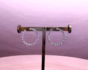 Silver Open Hoop Earrings Lightweight Classic Hoops