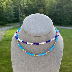 The Little Mermaid Ariel and Eric inspired seed bead friendship or relationship necklaces. Prince Eric and Princess Ariel necklaces