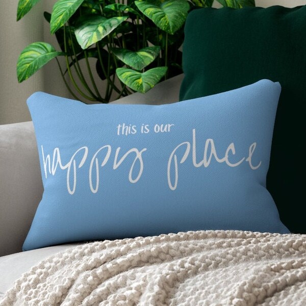 Happy Place Pillow Etsy