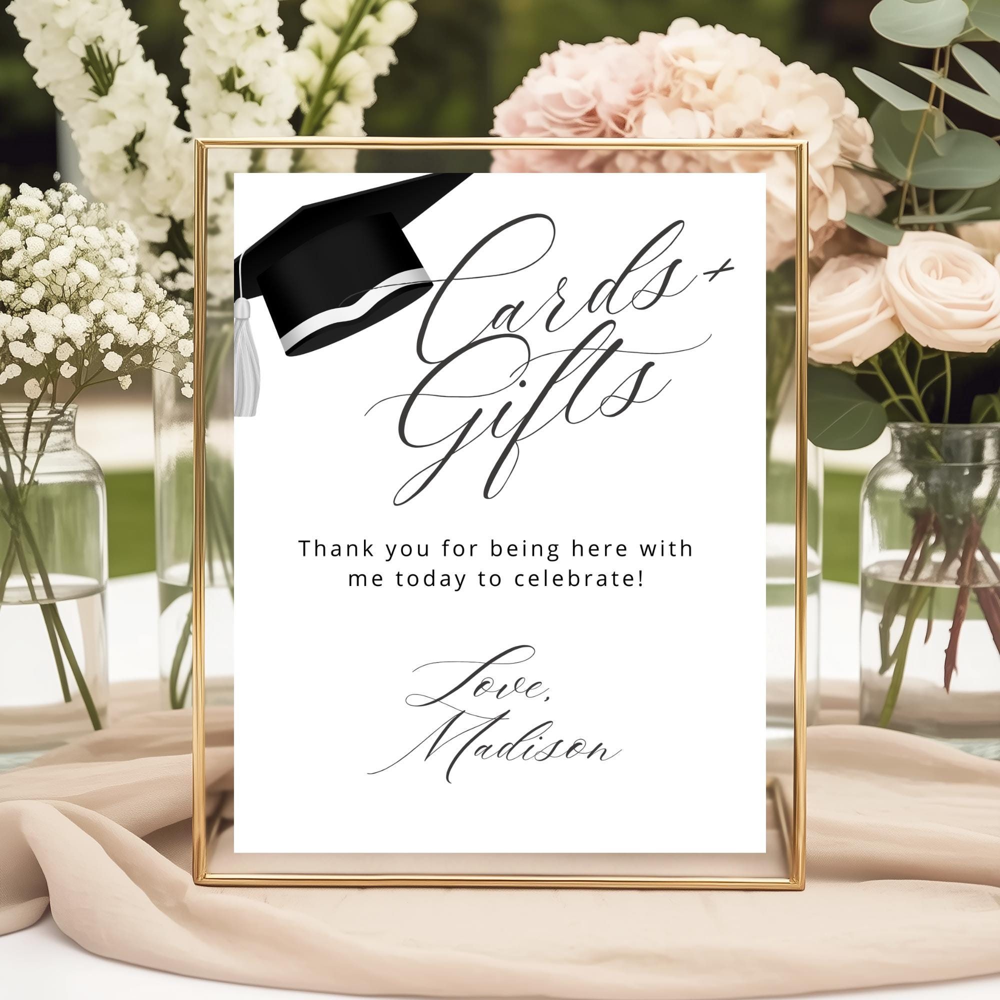 Grad Sign Templates Graduation Party Decor, Editable Canva Template, Grad Sign Bundle ...