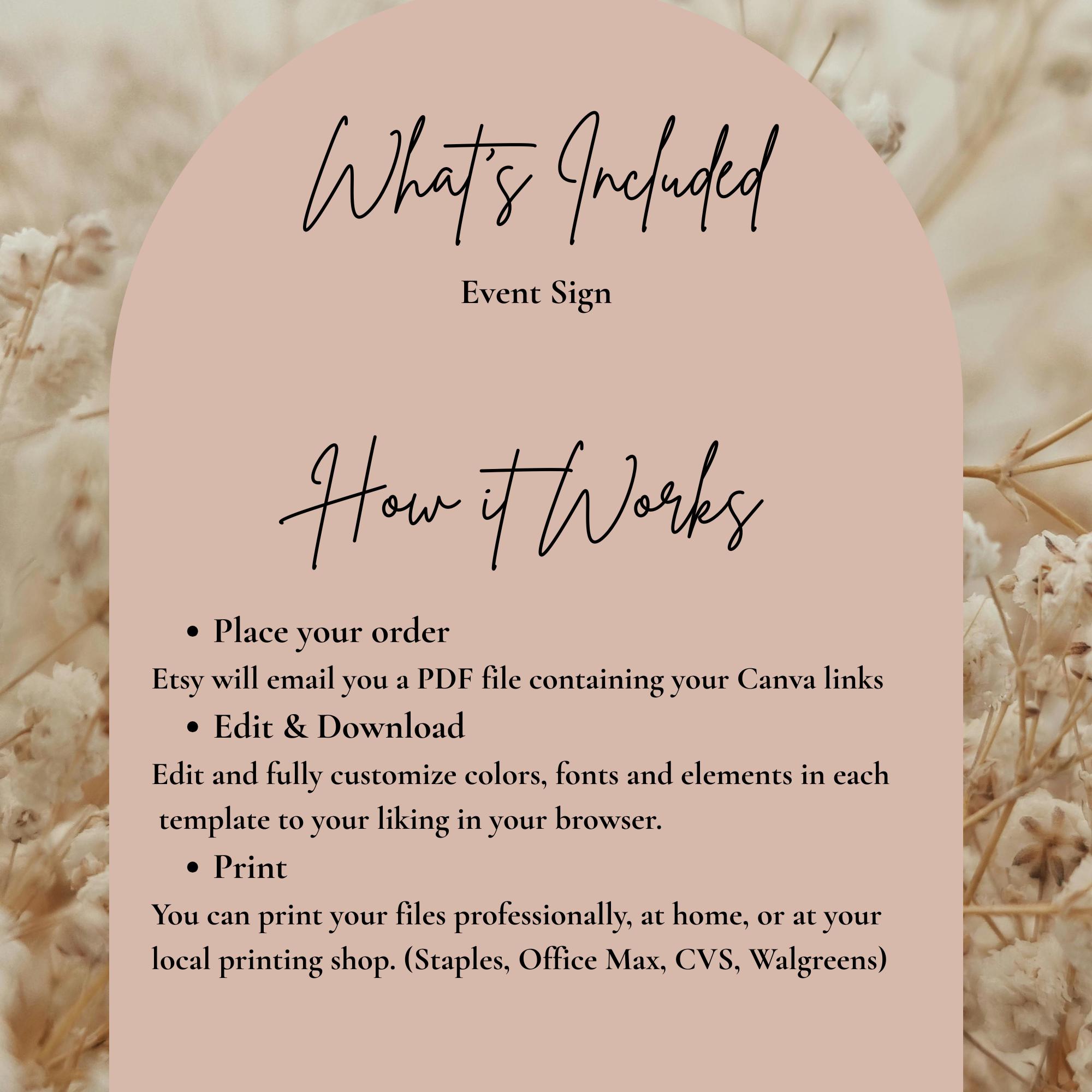 Editable Bubble Send off Sign, Printable Event Template (instant ...