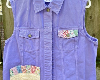 Upcycled Quilted Denim Vest