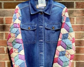 Upcycled Quilted Denim Shacket
