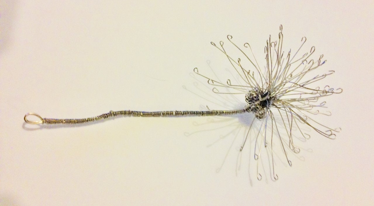 Wire Dandelion Sculpture....make a Wish Stainless Steel Etsy UK