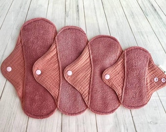 Organic Bamboo Cloth Pad Starter Pack: Wiederverwendbare Damenbinden